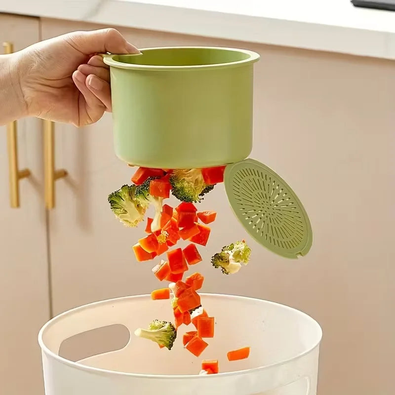 Press-Type Drain Basket: Food Strainer & Sink Organizer, Multi-Functional for Kitchen & Bathroom Use Oasis Select