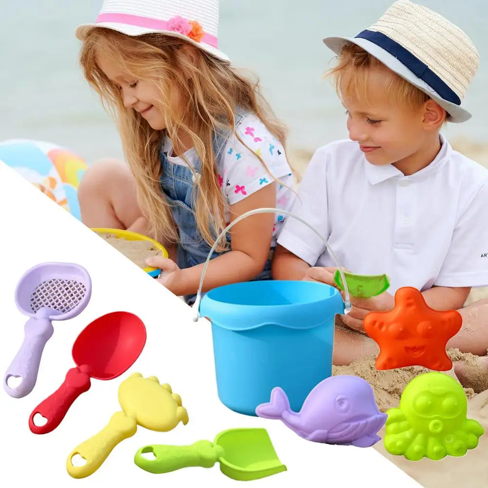 Kids Beach Toy Set Baby Sand & Water Play Kit with Bucket Shovel Rake Watering Can Summer Outdoor Sandbox Tools for Toddlers Oasis Select