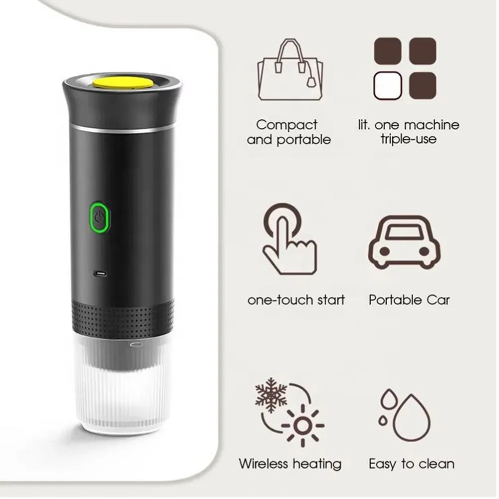 URGGU 3-in-1 Wireless Portable Espresso Maker – Car & Travel
