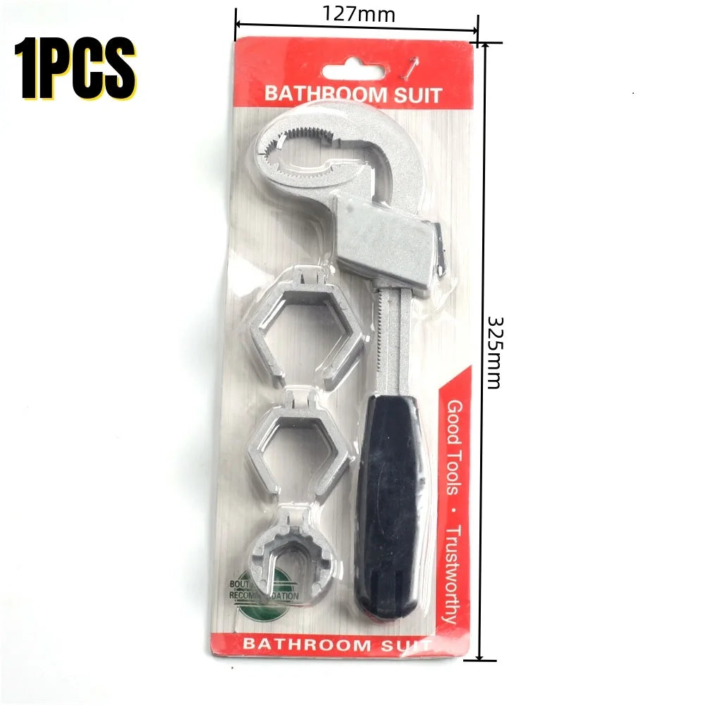 SLADE Adjustable Double-Ended Bath Wrench | Aluminium Alloy Adjustable Bath Wrench Oasis Select black