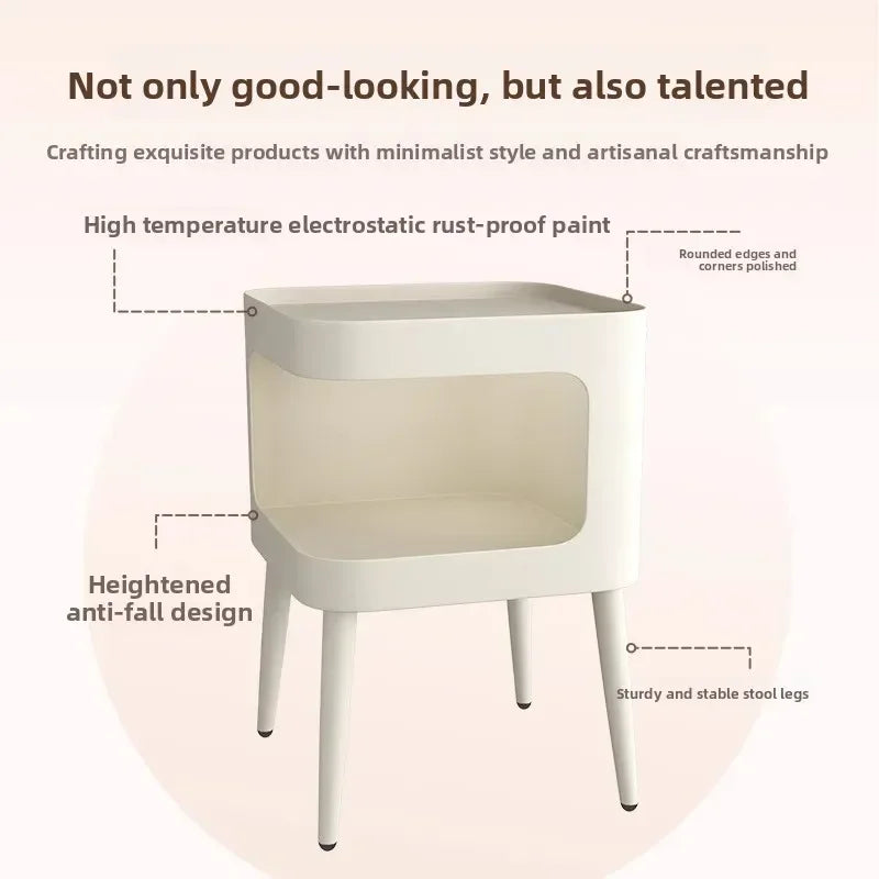 Cream wind living room sofa side table bedside table wrought iron creative bedside small coffee table small table Oasis Select