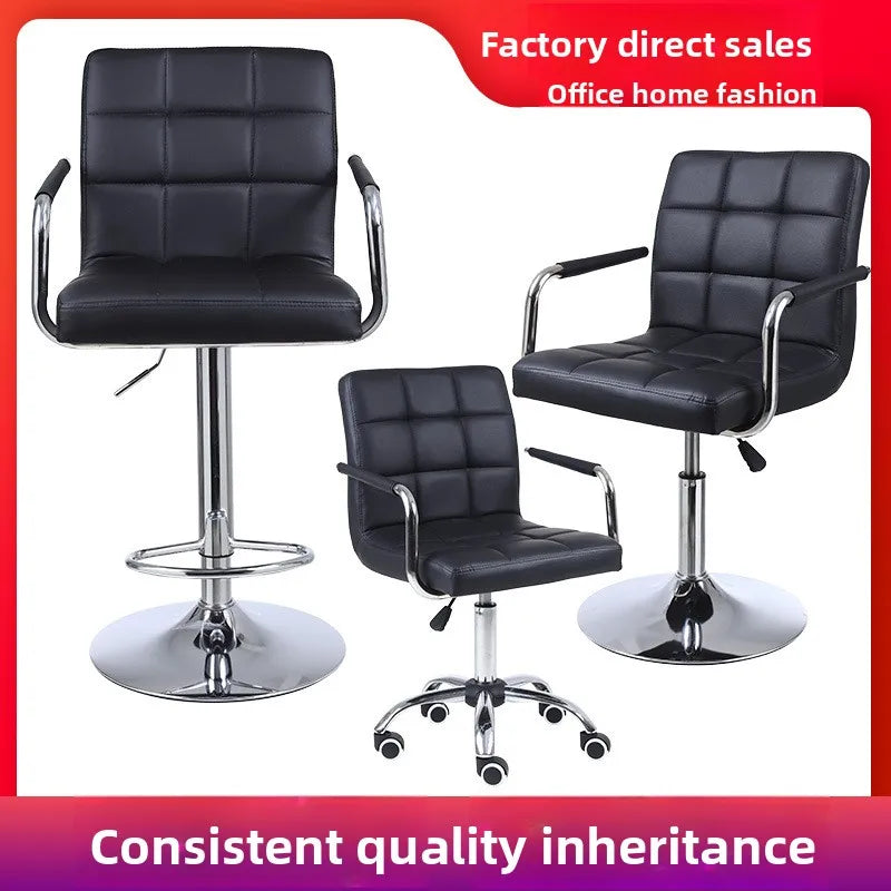 Bar chair adjustable swivel chair backrest high stool office computer chair household rotatable Oasis Select