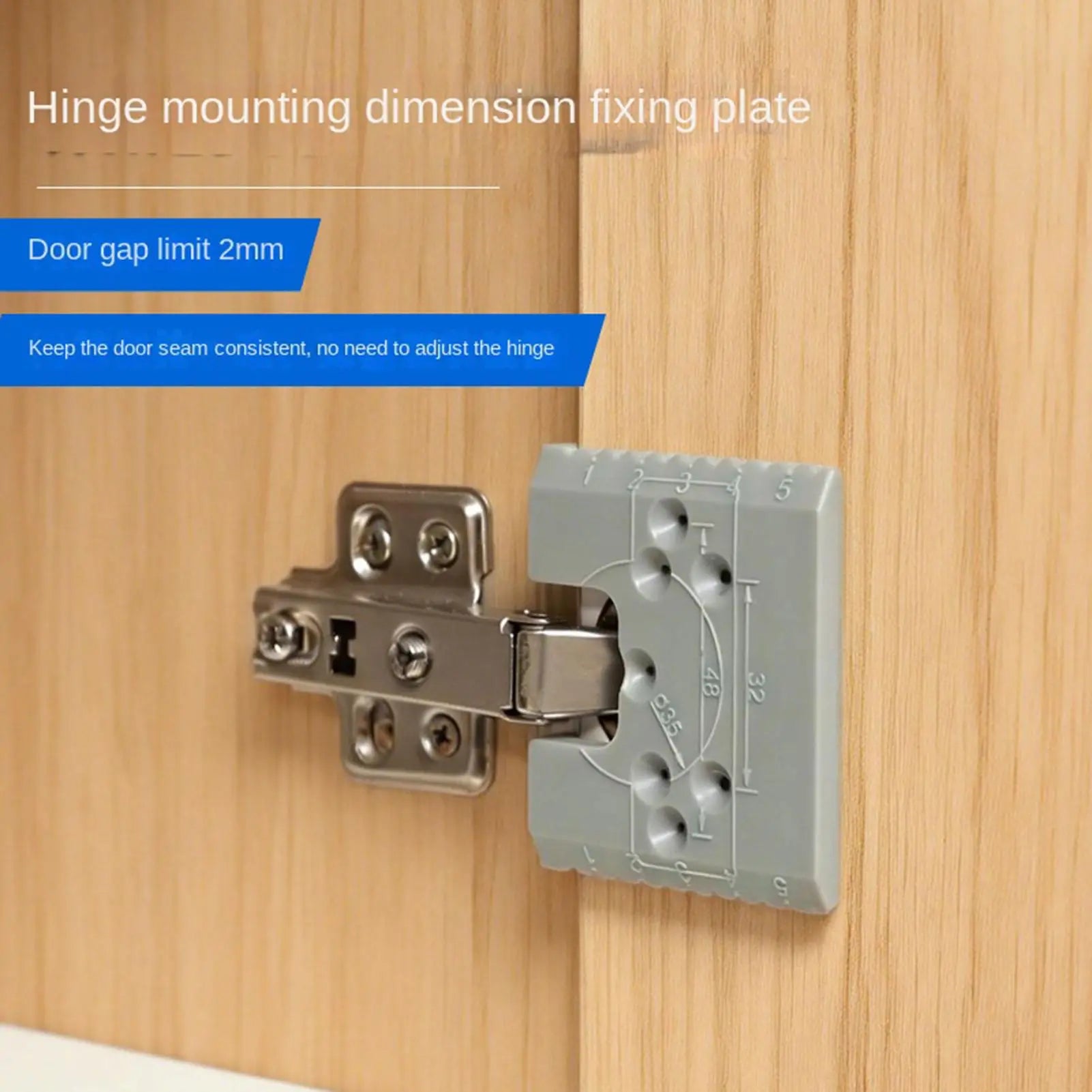 1PC Magnetic Cabinet Door Hinge Spacer With Scale Gap Alignment Tool For Cabinet Door Installation Magnetic Hinge Jig Tool Oasis Select