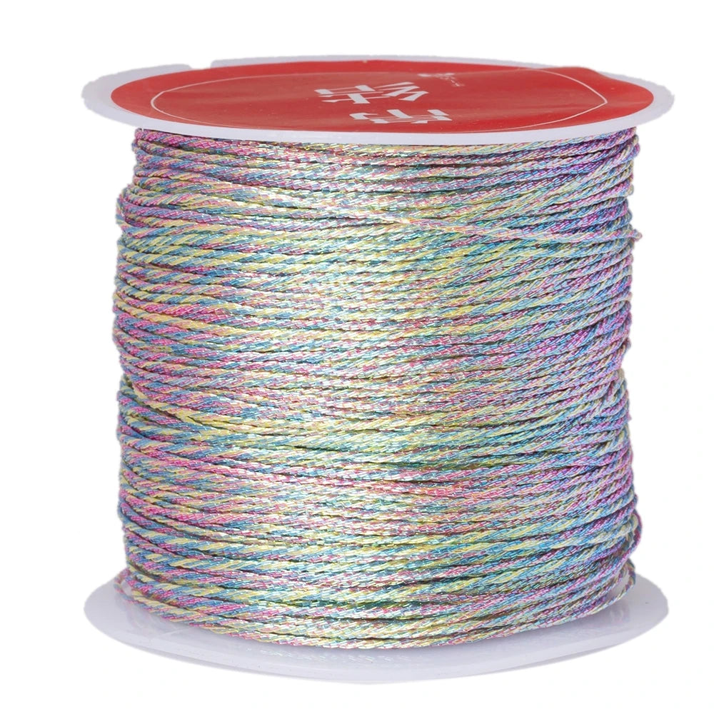 50m/0.4mm Nylon Cord Rope Beading DIY Handmade Necklaces Bracelets Jewelry Making Supplies Sewing Thread Cord Material Crafts Oasis Select 51 0.4mmX50m
