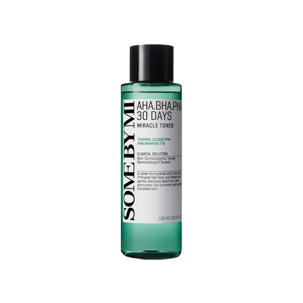 AHA BHA PHA 30 Days Miracle Toner, Face Cream & Eye Cream Skincare Set Oasis Select Tea Tree Toner
