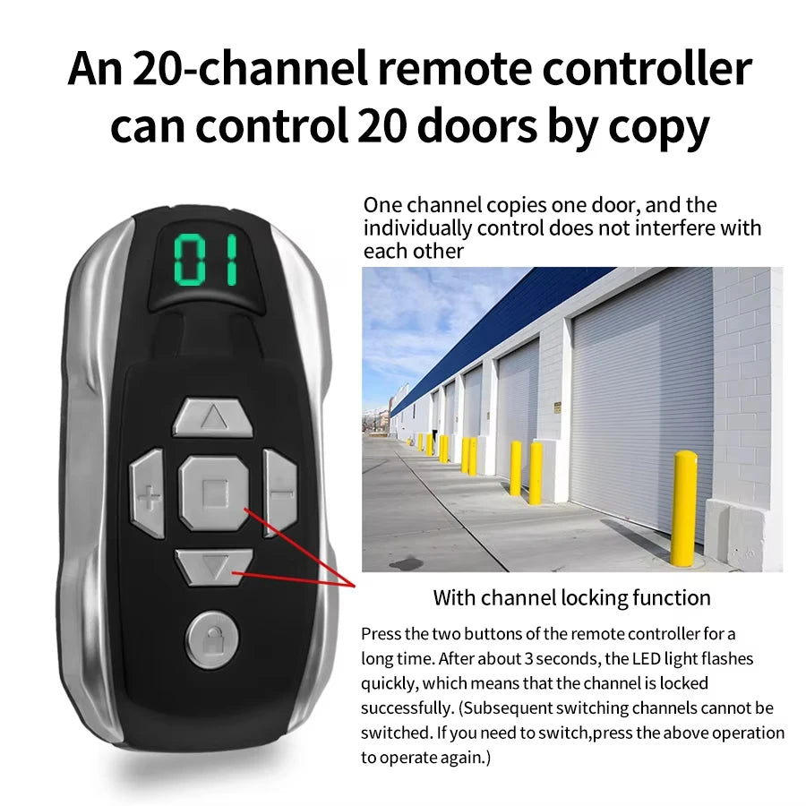 20-Channel Universal Garage Door Remote Duplicator 300–915MHz Remote Duplicator Oasis Select