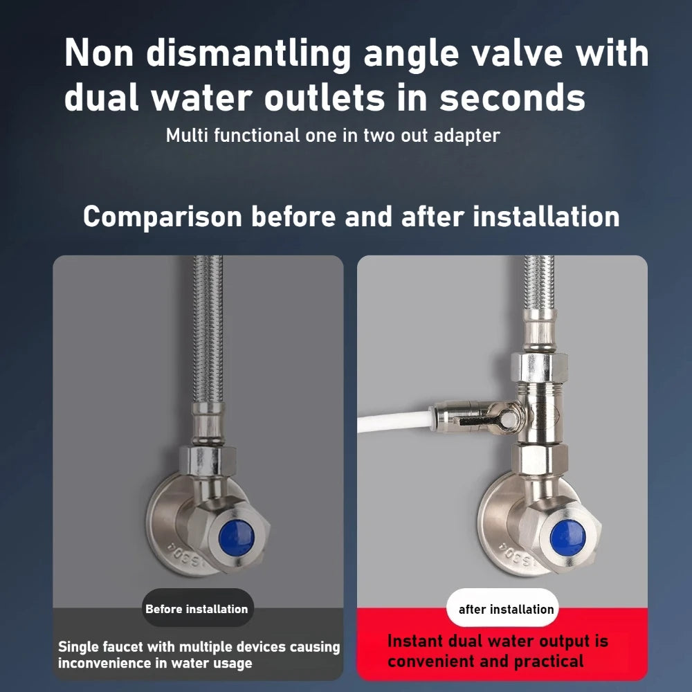 Water Purifier Adapter Faucet Ball Valve 2/3 PE Pipe Brass Alloy Plastic Tee Connector Hardware Accessories Oasis Select