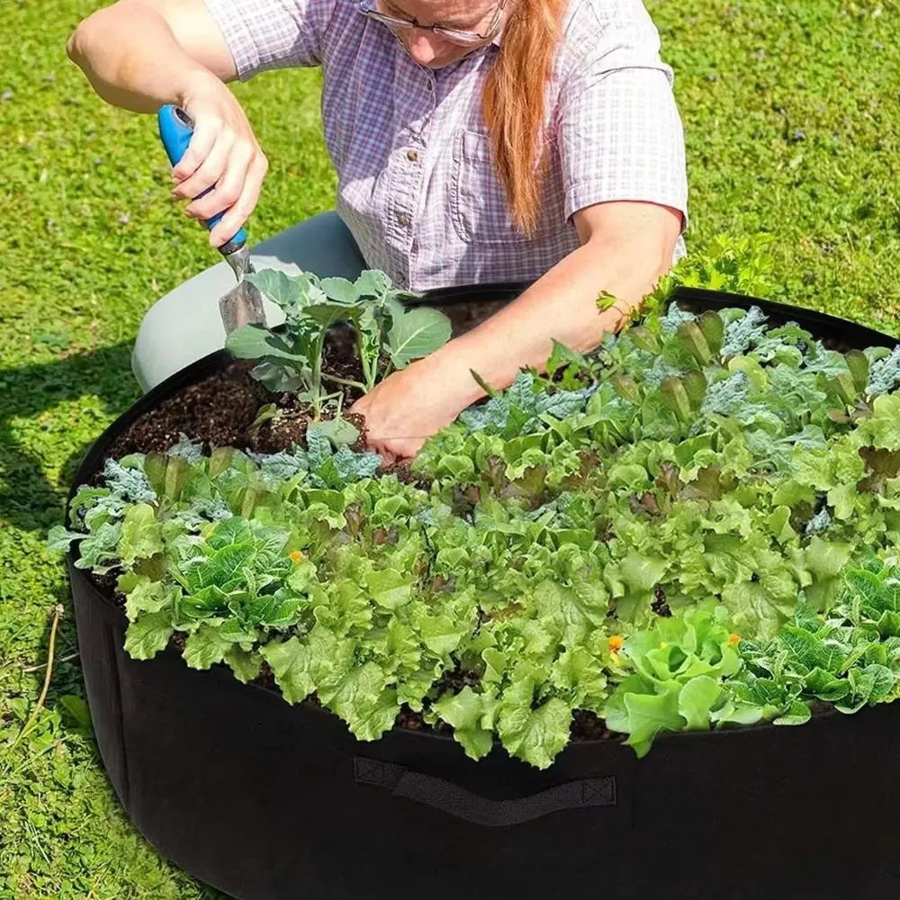 Home Supplies Felt Growth Bag Durable Round Planting Bucket Wear-resistant Resistant Dirt Planting Seedling Bag Pot and Planting Oasis Select