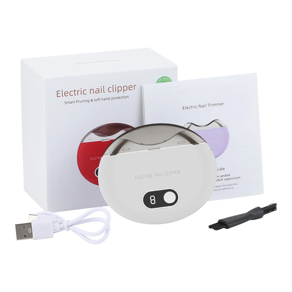 AFDEAL Electric Nail Clipper LED 2-in-1 Trimmer & Grinder