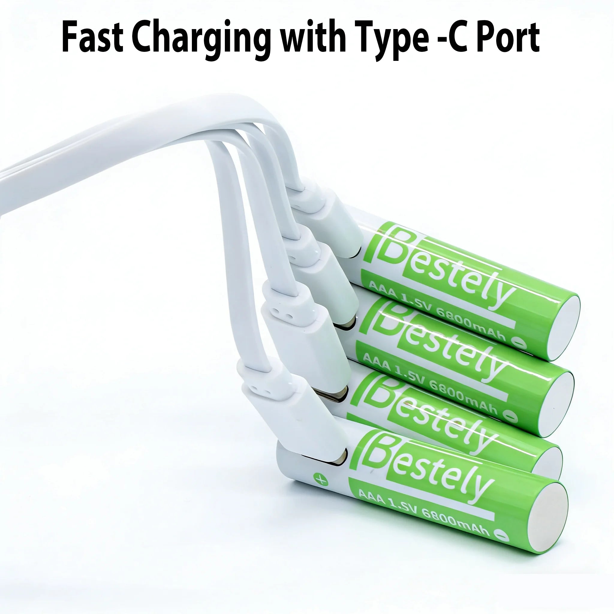 New 1.5V AA 13600mAh+AAA 6800mAh Lithium rechargeable Battery,USB Fast Charging Li-ion Battery , 2000 Cycles with USB- C Cable Oasis Select