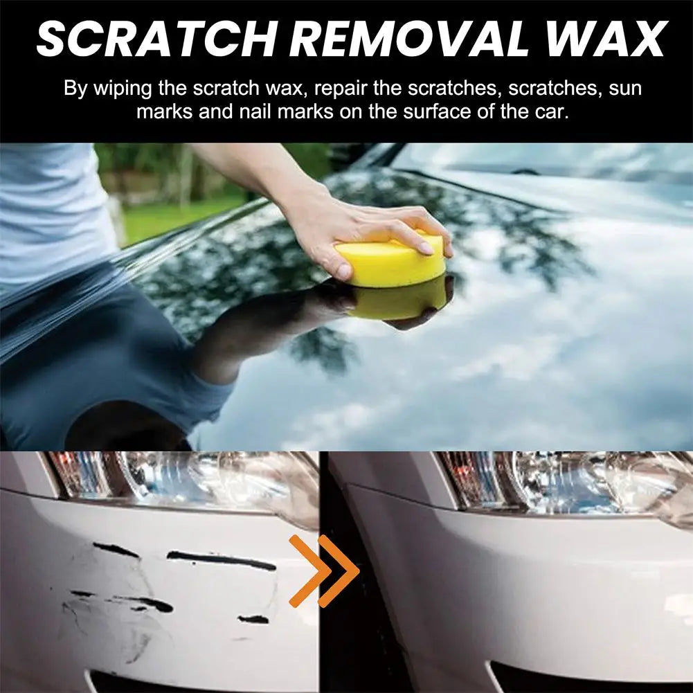 Car Scratch Remover Paint Care Tools Car Scratch Remover Wax+1pcs Sponge +1pcs Towel Anti-scratch Waxing Oasis Select