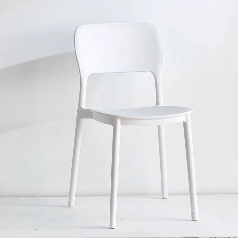 Chair Household Plastic Dining Chair Back Chair Thickened White Commercial Dining Table Chair Bedroom Outdoor Sedentary Oasis Select White 2 pieces