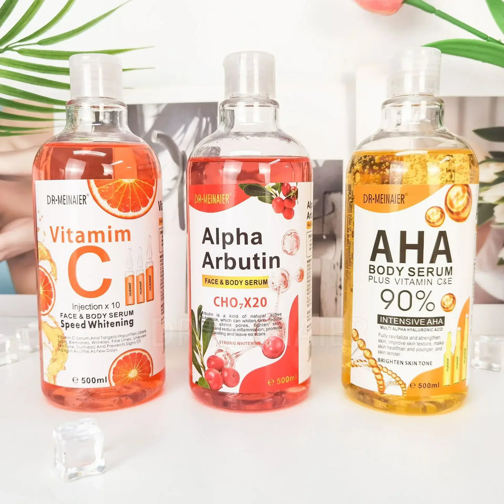 500ml Hyaluronic Acid, Nicotinamide Vitamin C AHA Face Serum Spots Eraser Corrector Whitening Moisturizing Lightening Body Serum Oasis Select