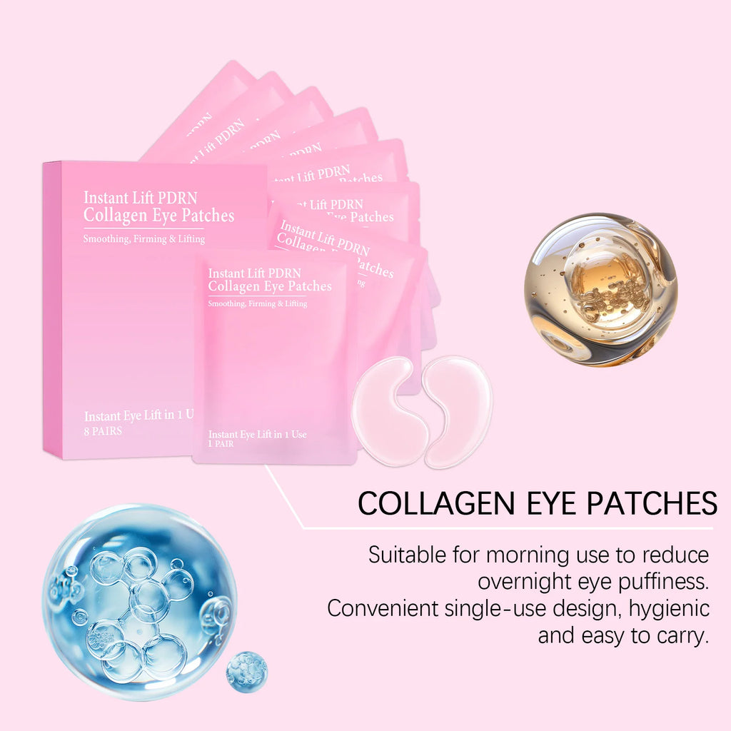 Collagen Hydrogel Eye Patches Moisturizing Brightening Reduce Dark Circles Puffiness Fine Lines Gentle Eye Care For Daily Oasis Select