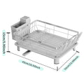 Stainless Steel Dish Storage Rack Bowl Rack Kitchen Sink Shelf Drain Basket Household Tableware Bowl Rack Oasis Select Gray single layer