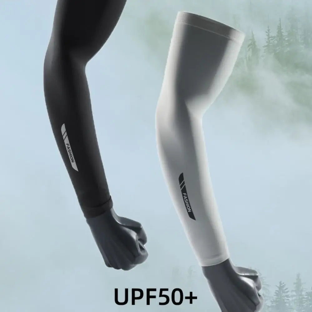 Summer Ice Silk Ice Sleeves UV Protection Breathable Long Arm Glove Driving Outdoor Hand Protector Cover Men Oasis Select
