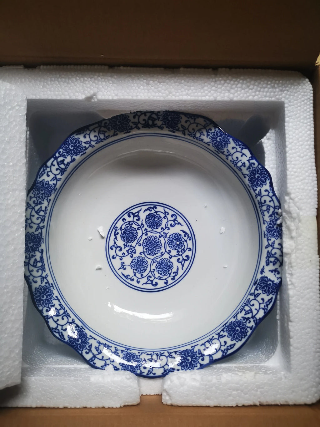 Blue And White Porcelain Plates Deep Soup Dishes Ceramic Dinner Plate Tablewear Oasis Select
