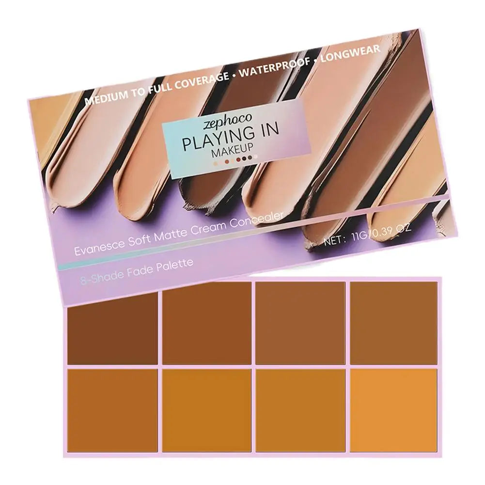 8 Colors Concealer Blush Palette Long-Lasting Concealer, Waterproof Concealer Palette, Non-Peeling Contour Pal, Concealer Oasis Select 02 CN