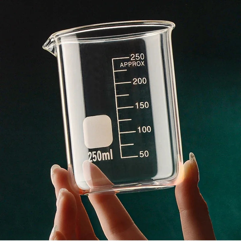 50-1000ml Combination Set High Borosilicate Glass Measuring Cup Clear Scale Cup Laboratory Beaker Kitchen Baking Measuring Mugs Oasis Select