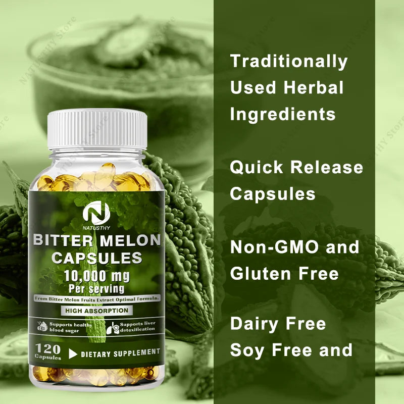 Bitter Melon Capsules 25:1 Extract | 120 Veggie Caps 10,000mg Herbal Supplement Oasis Select