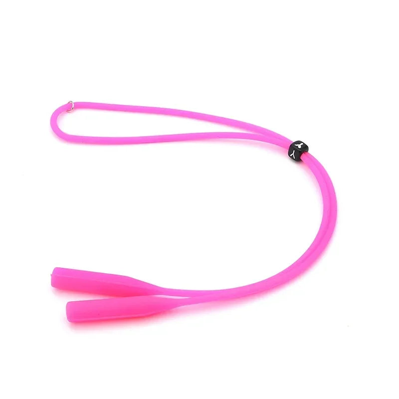 Adjustable Elastic Silicone Eyeglasses Straps Sunglasses Chain Sports Anti-Slip String Glasses Ropes Band Cord Holder Oasis Select Magenta
