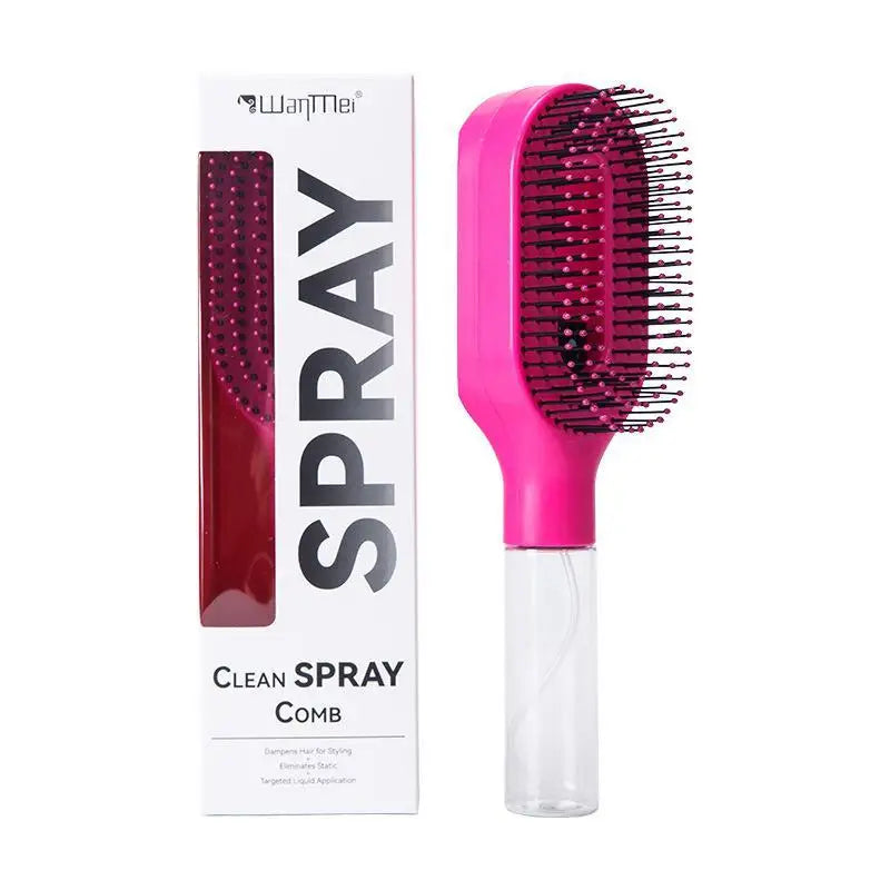 2-in-1 Spray Hair Brush – Detangling Mist Comb Styling Tool