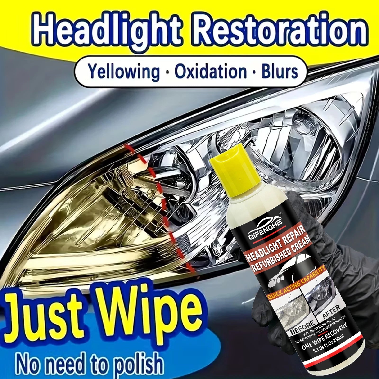 Headlight Restoration Kit – Anti-Yellowing UV Protective Coating Headlight Restoration Kit Oasis Select