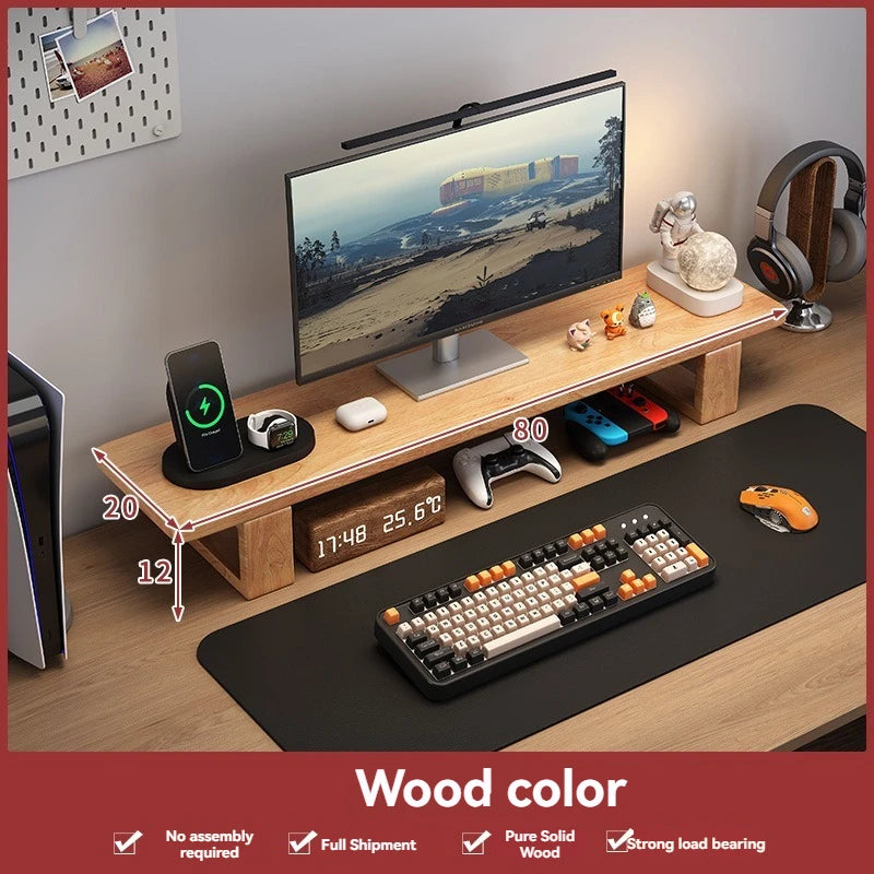 Monitor, elevated computer, screen stand, desktop office, laptop storage rack, base, storage rack Oasis Select Log color-80