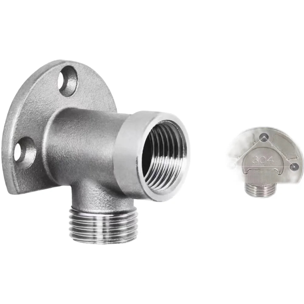 Bathroom Faucet Fixed Base Stainless Steel Wall Mount Faucet Bracket Shower Inlet Outlet Mix Water Valve Parts Oasis Select A