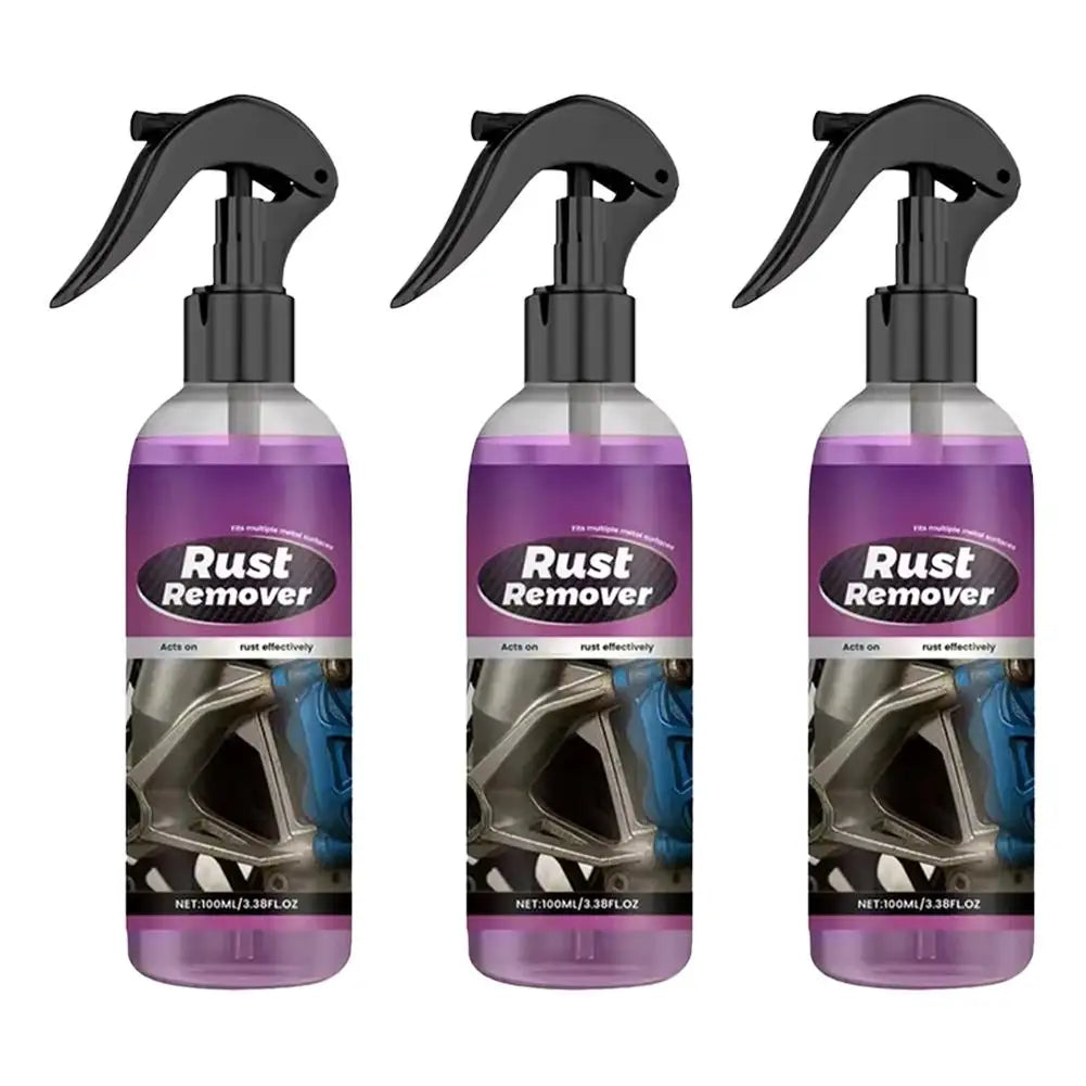 1/3/5Pcs Car Rust Remover Spray Safe Auto Paint Metal Surface Treatment for Chassis, Wheels, Tools Prevents Corrosion Degreaser Oasis Select 100ml