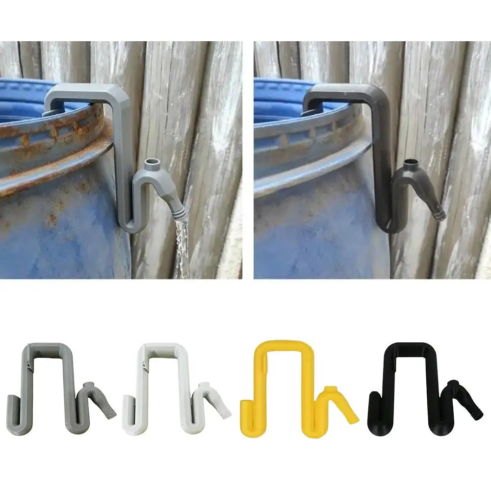 Self-Priming Siphon Overflow Pipe for Rainwater Buckets