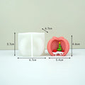 3D Apple Christmas Tree Silicone Wax Candle Mold DIY Christmas Apple Aromatherapy Gypsum Dropping Resin Home Decoration Gift Oasis Select White