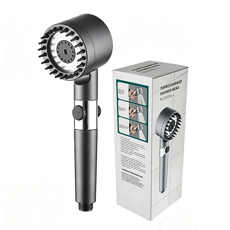 3-Mode High Pressure Filter Shower Head | One-Click Stop