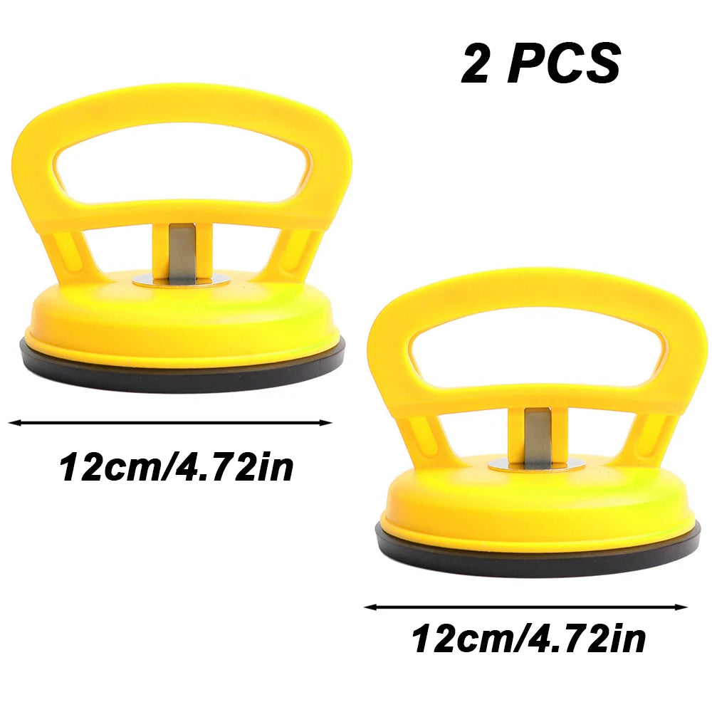 1/2 strong suction cups, car glass removal and repair, car dents, tiles, phone repair tools, ceiling, renovation tools Oasis Select Yellow large 2pcs