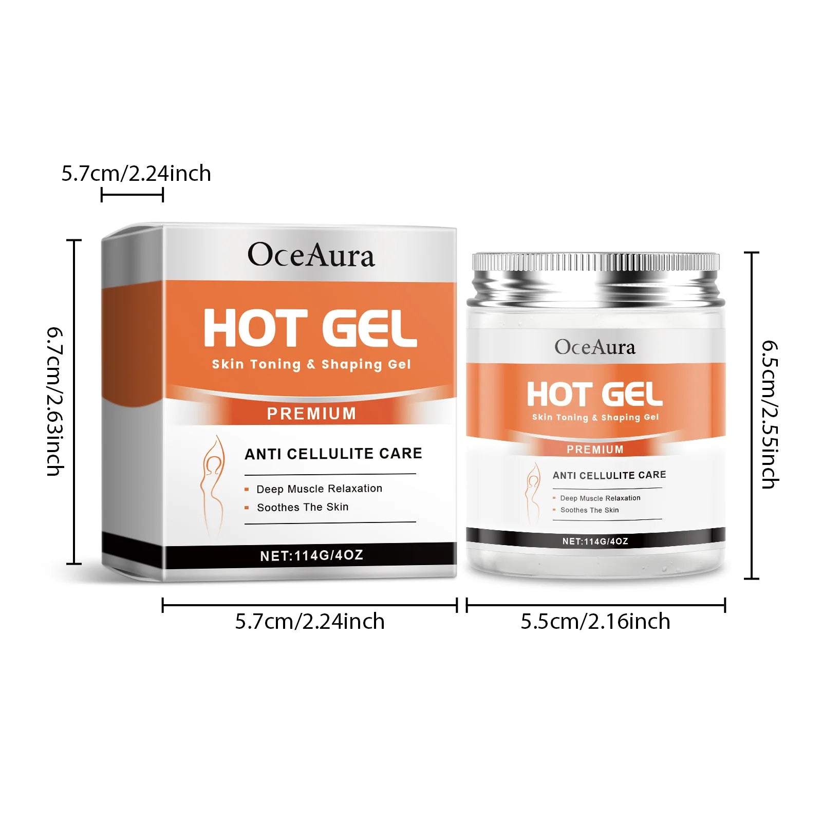 Hot Body Slimming Gel – Anti-Cellulite Belly Tightening Cream Slimming Body Gel Oasis Select