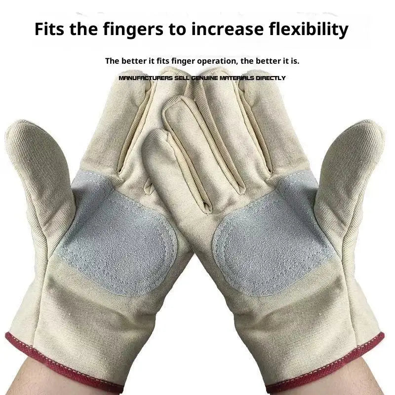 Canvas Gloves Wear-resistant Welder Maintenance Canvas Gloves Double Thickened Protective Labor Protection Gloves Canvas Gloves Oasis Select