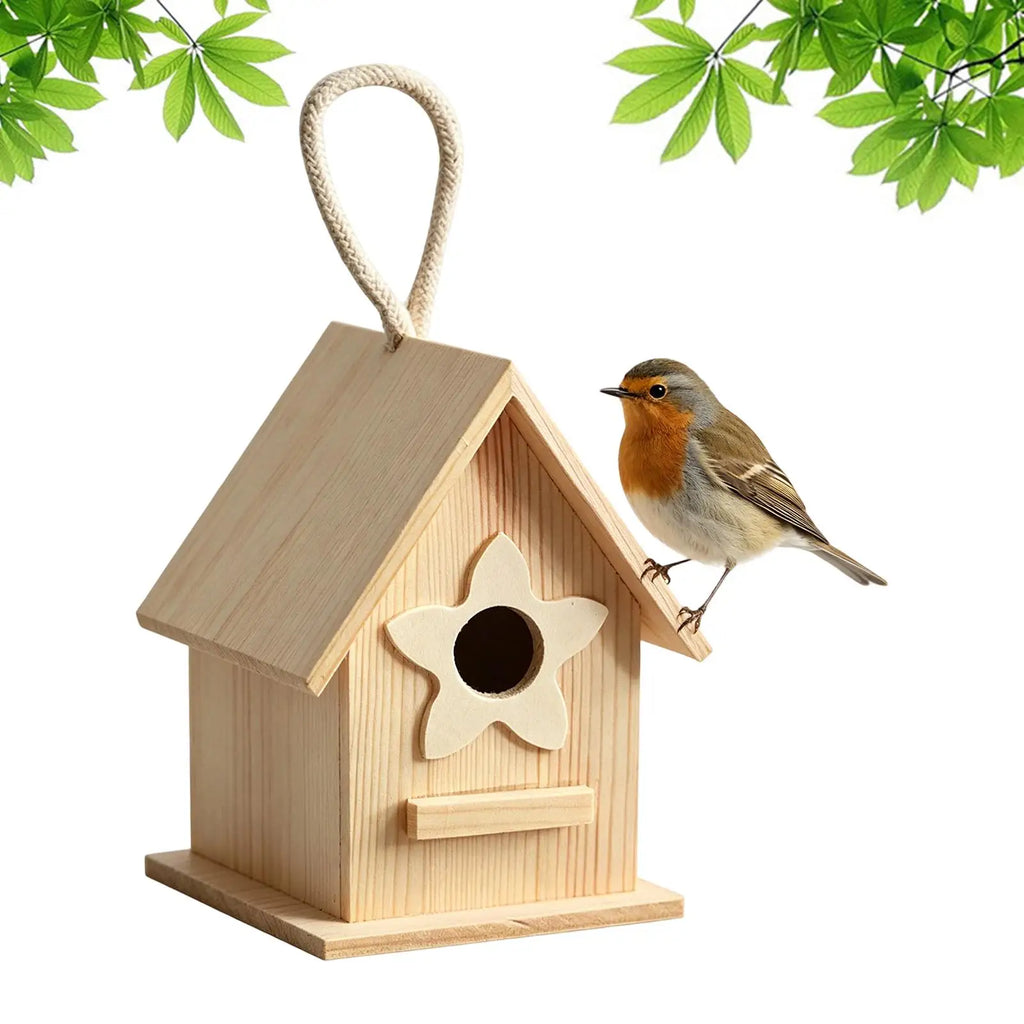 Bird House Weatherproof Wooden Birdhouse Bird Nesting Shelter for Macaws Sparrow Parakeet Lovebird Conures Cockatiels Finches Oasis Select