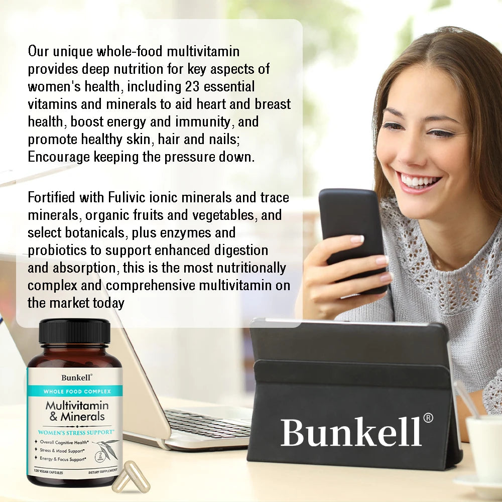 Bunkell Women's Multivitamin – Hair, Skin, Immunity & Energy Women's Multivitamin Oasis Select