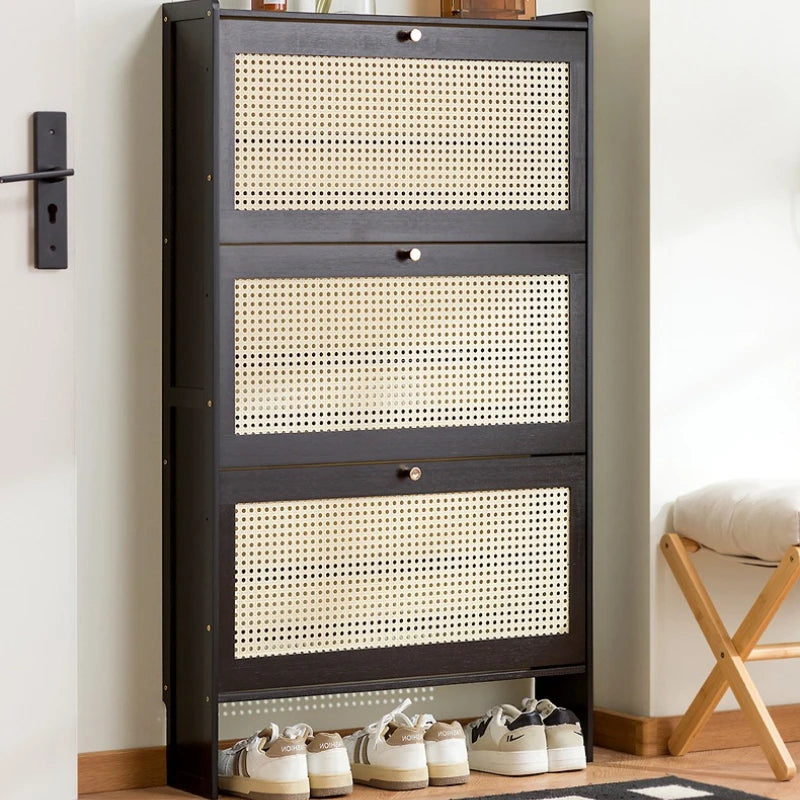 Household shoe cabinet door economical simple modern storage cabinet narrow large capacity tipping bucket small shoe rack Oasis Select