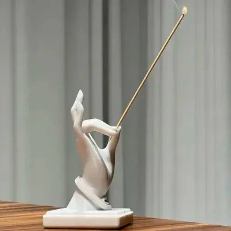 Buddha Hand Incense Holder Zen Mudra Hand Shaped Incense Stick Burner for Meditation Home Decor PLA Material Finger Insertion Oasis Select