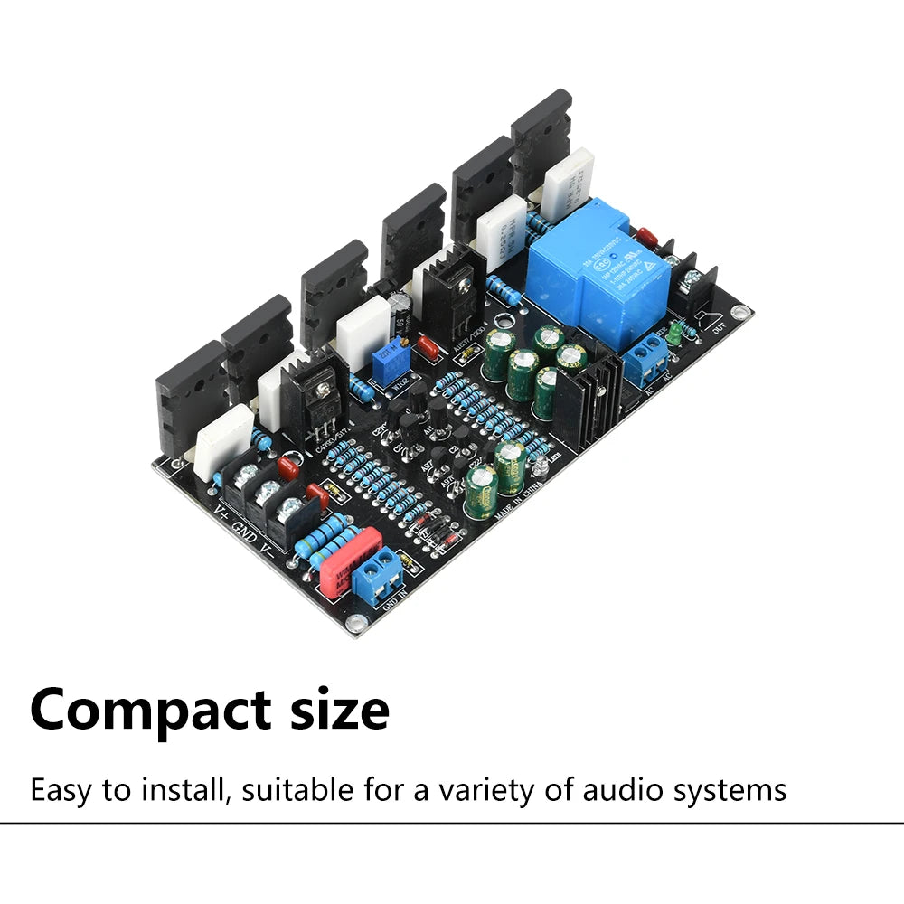 DC 20V-90V 300W Mono Power Amplifier 1943+5200 HIFI High-power Paired Tube Post Stage Audio Amplifier Board with Speaker Protect Oasis Select