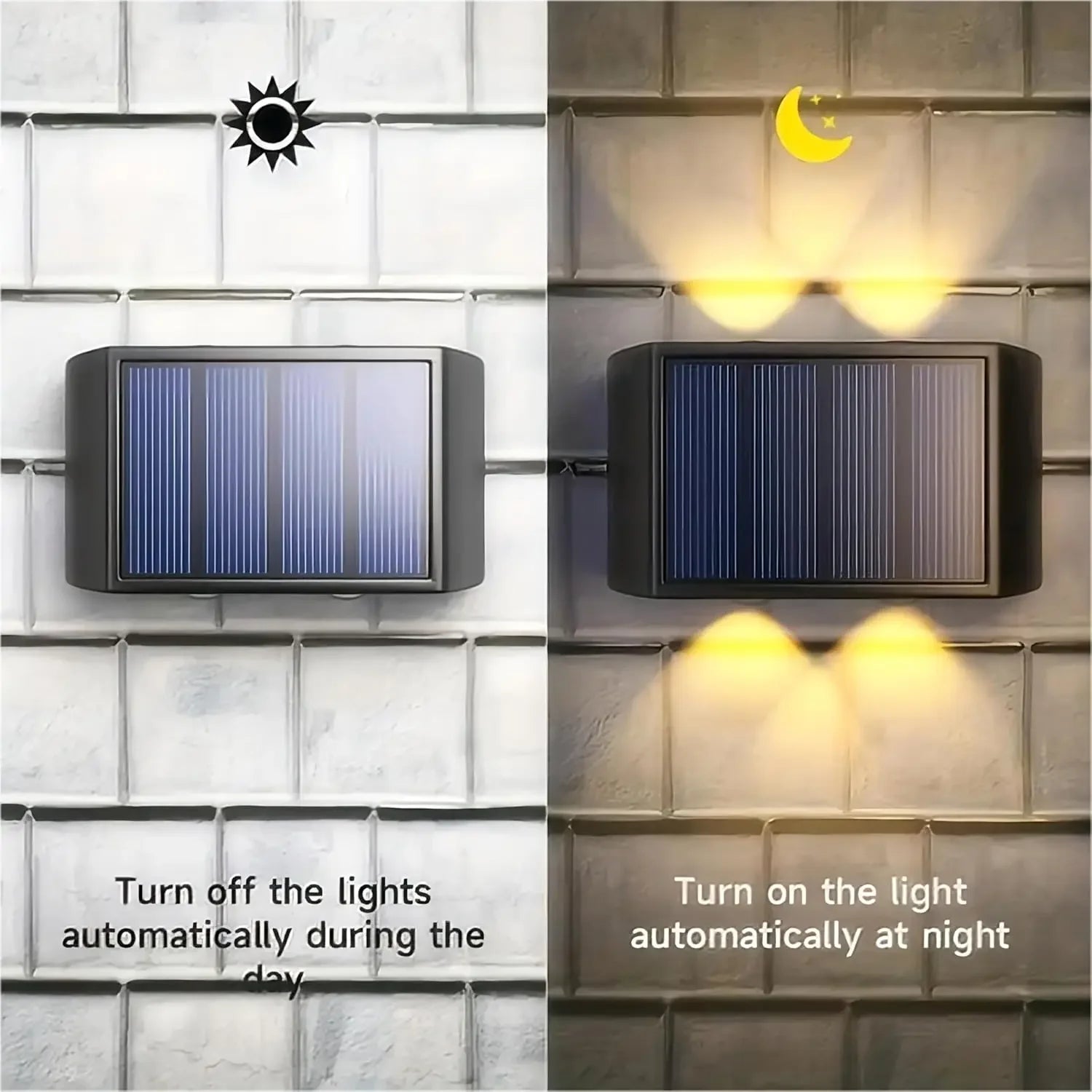 Solar LED Outdoor Wall Light – IP65 Up & Down Garden Lamp