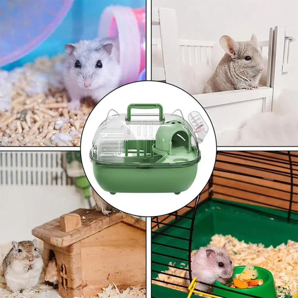 Transparent Hamster Carry Cage – Portable Small Pet Carrier