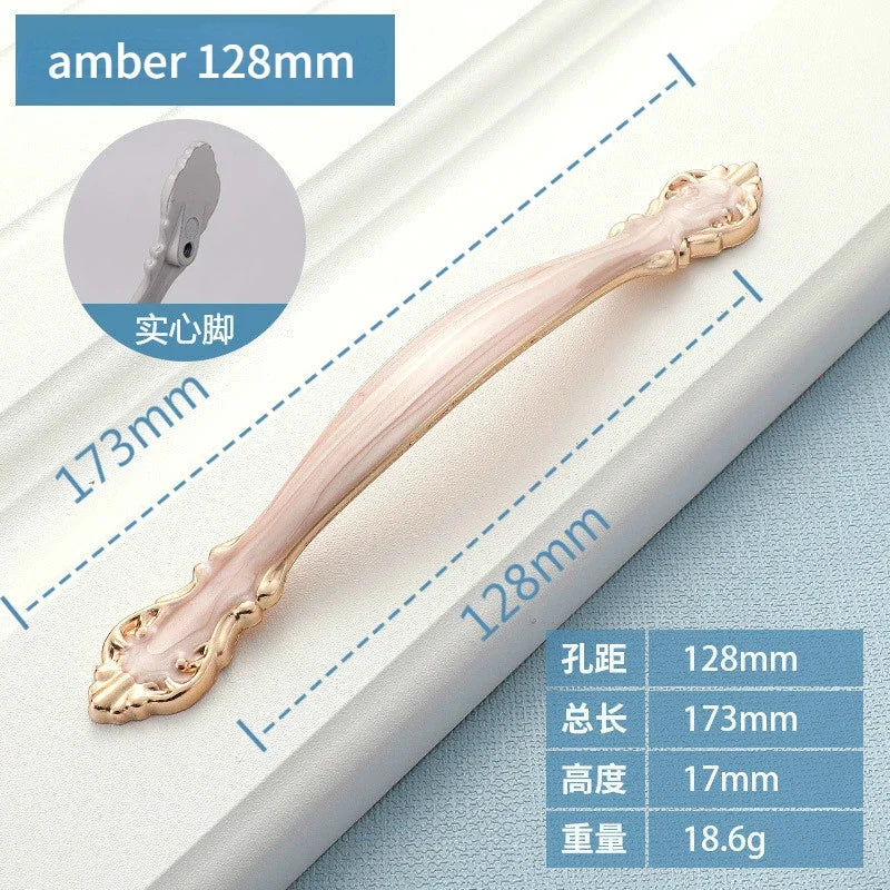 Cabinet Handles Simple Desk Drawer Pulls Cabinet Door Handles Drawer Handles Furniture Hardware Kitchen Accessories Oasis Select amber 128mm