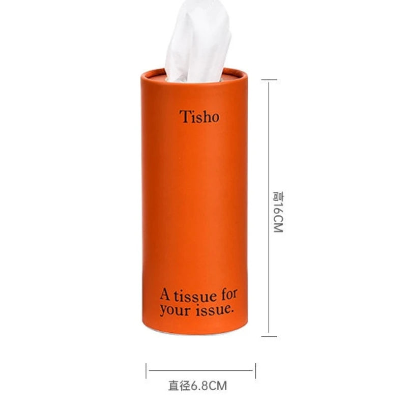 Car tissue tube Solid color tissue tube Original wood pulp Fashion restaurant 4s shop Napkin cylinder paper drawing Oasis Select