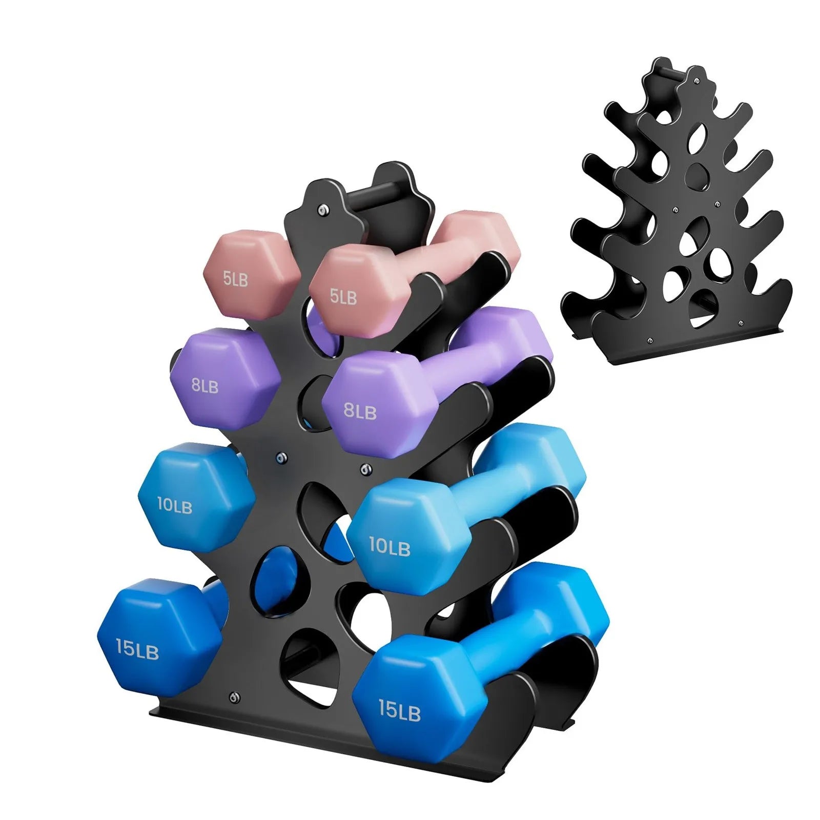 3-Tier Dumbbell Rack Stand – Compact Home Gym Storage Dumbbell Storage Rack Oasis Select