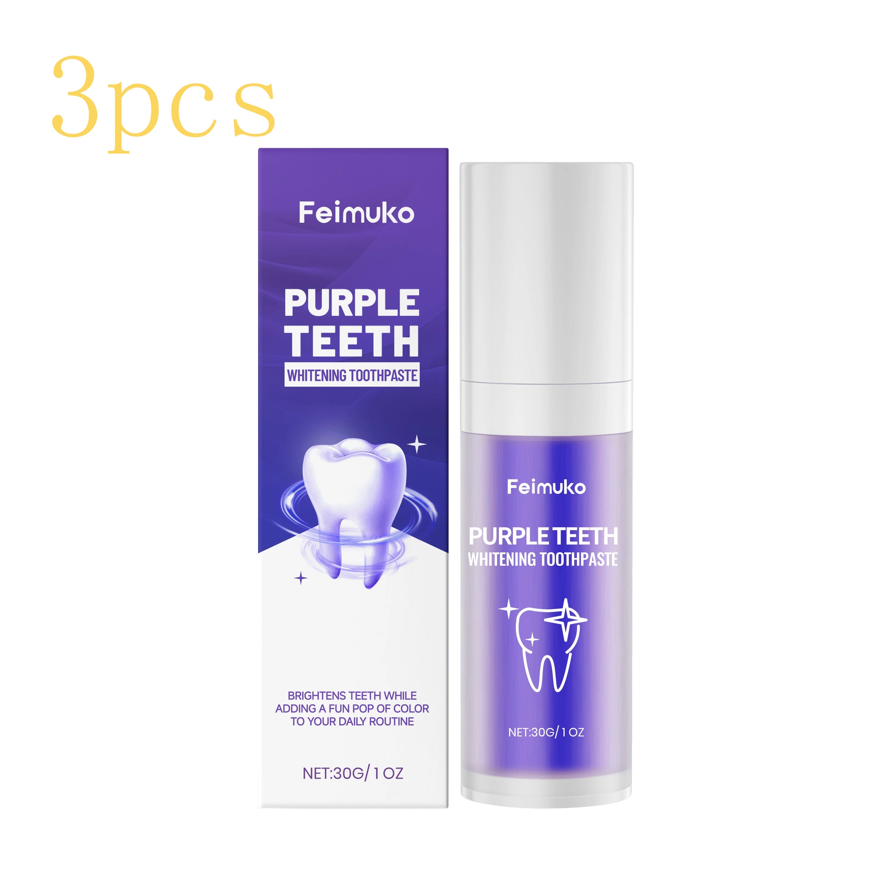 Premium Purple Toothpaste, Long-Lasting Fresh Breath, Gentle Gum & Enamel Care, Daily Deep Oral Cleansing & Mild Maintenance Oasis Select 3pcs