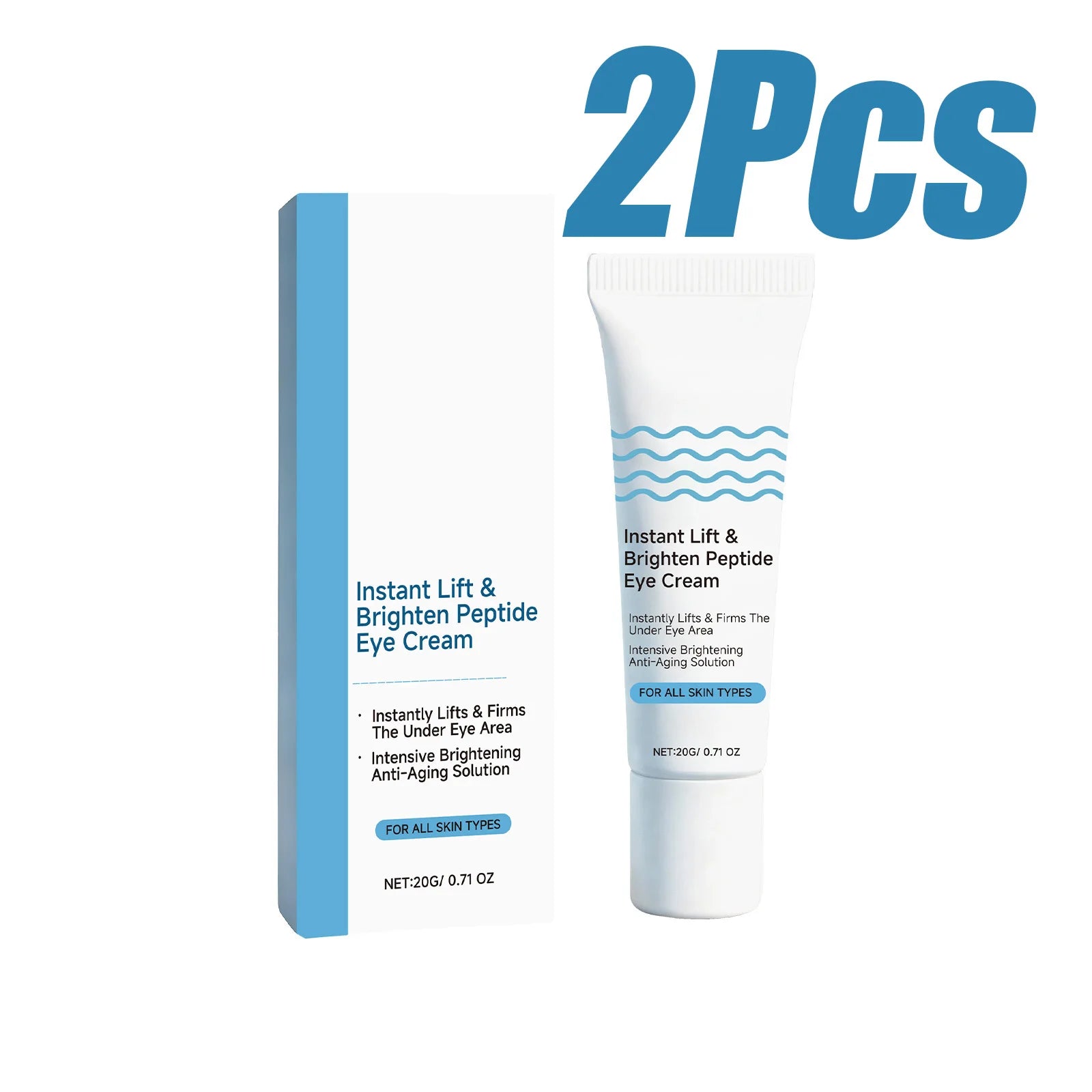 Hoygi Peptide Eye Cream – Dark Circles & Anti-Aging | 20g Peptide Eye Cream Oasis Select 2 x 20g Boxed