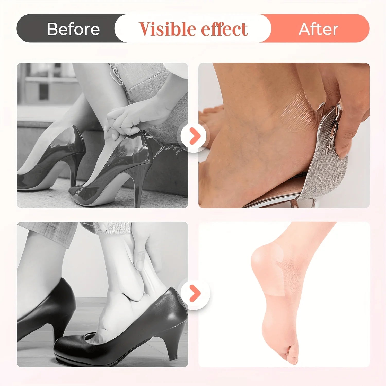 20PCS Invisible Moisture Resistant Heel Patch - Breathable Cushion, Suitable for Dry and Cracked Heels, Moisturizing Repair Oasis Select