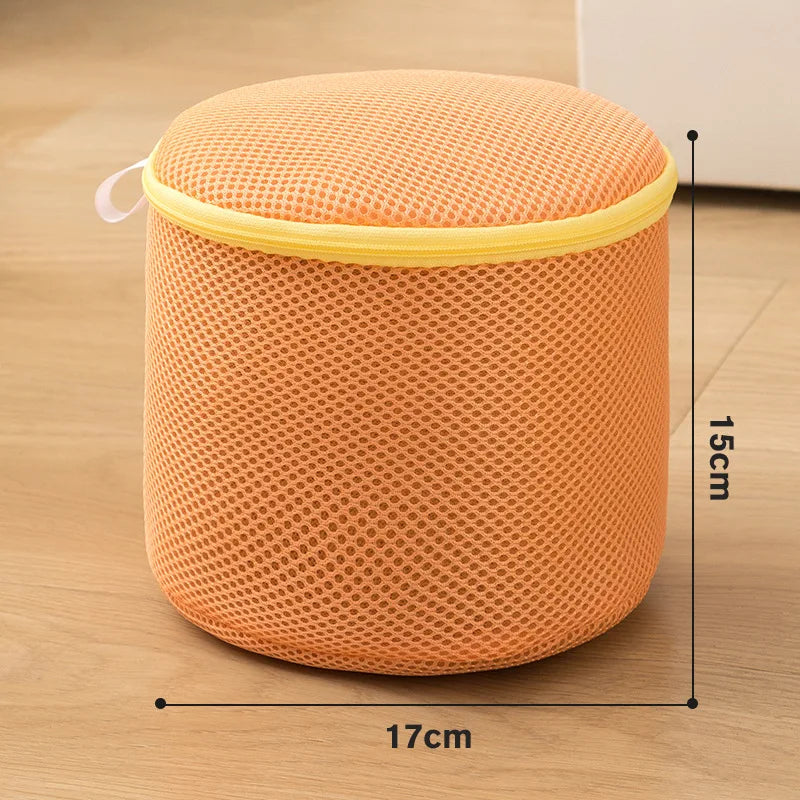 Washing Machine Underwear Cleaning Bag Bra Dedicated Nursing Mesh Laundry Bags Lingerie Zipper Storage Pouch Home Organizer Oasis Select Orange